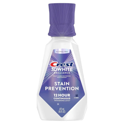 Crest 3D White Brilliance Stain Prevention Mouthwash Rinse - 473 mL - Antiaging Cosmetics