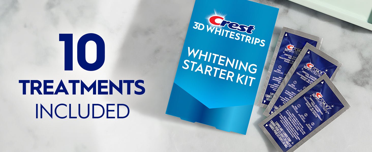 CREST 3D Whitening strips, whitening starter kit, 20strips - Antiaging Cosmetics