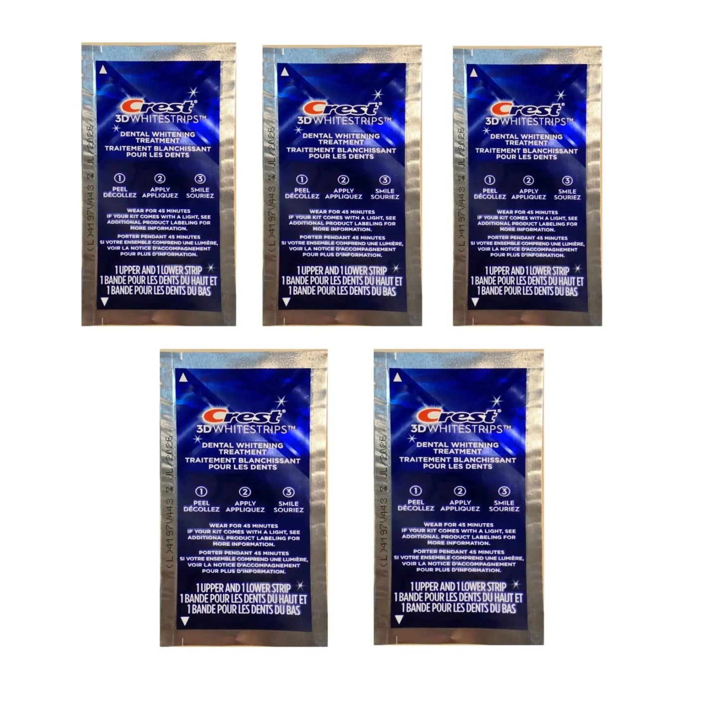 CREST 3D Whitestips , up to 20 whiter, 5 strips ( 5 usage) Professional effects - Antiaging Cosmetics