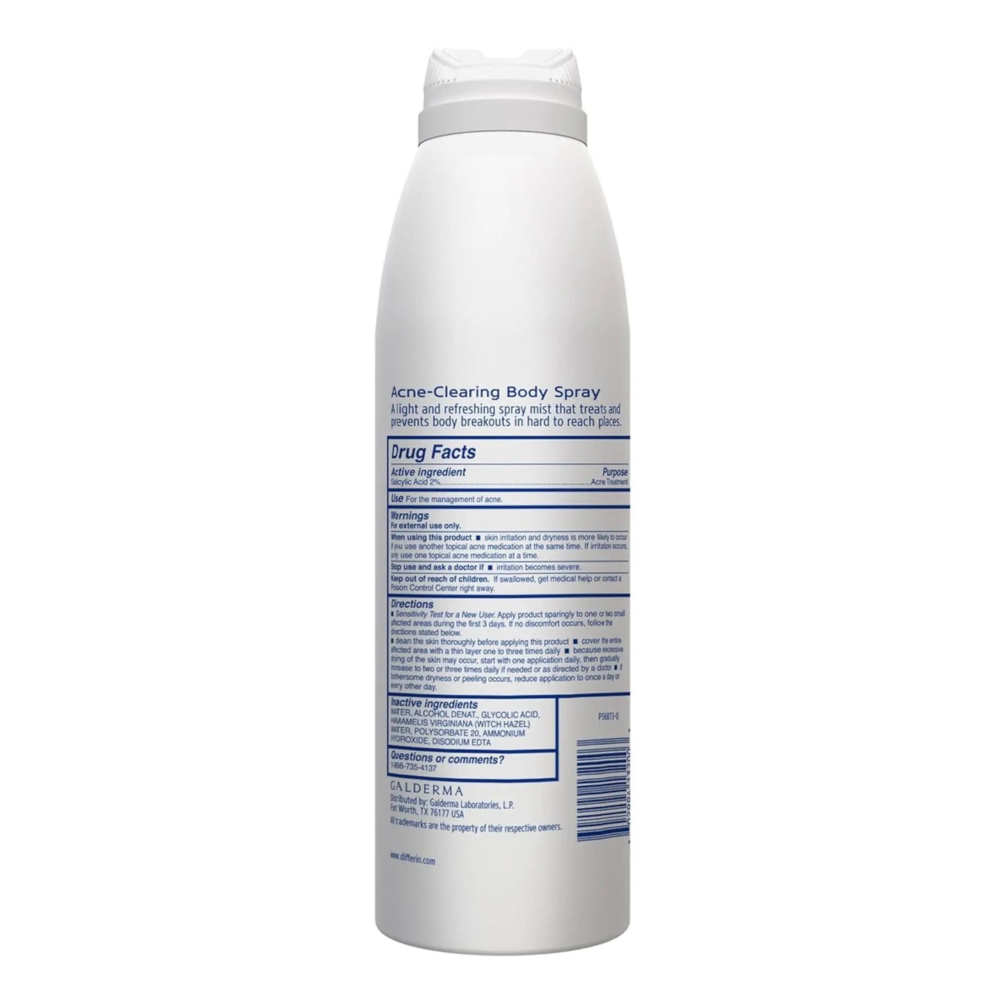 Differin - Acne Body Spray, Acne Treatment with Salicylic Acid - 170gr - Antiaging Cosmetics