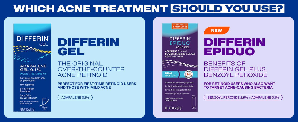 Differin Epiduo Acne Retinoid Gel 0.1% + 2.5%, 45 g - Antiaging Cosmetics