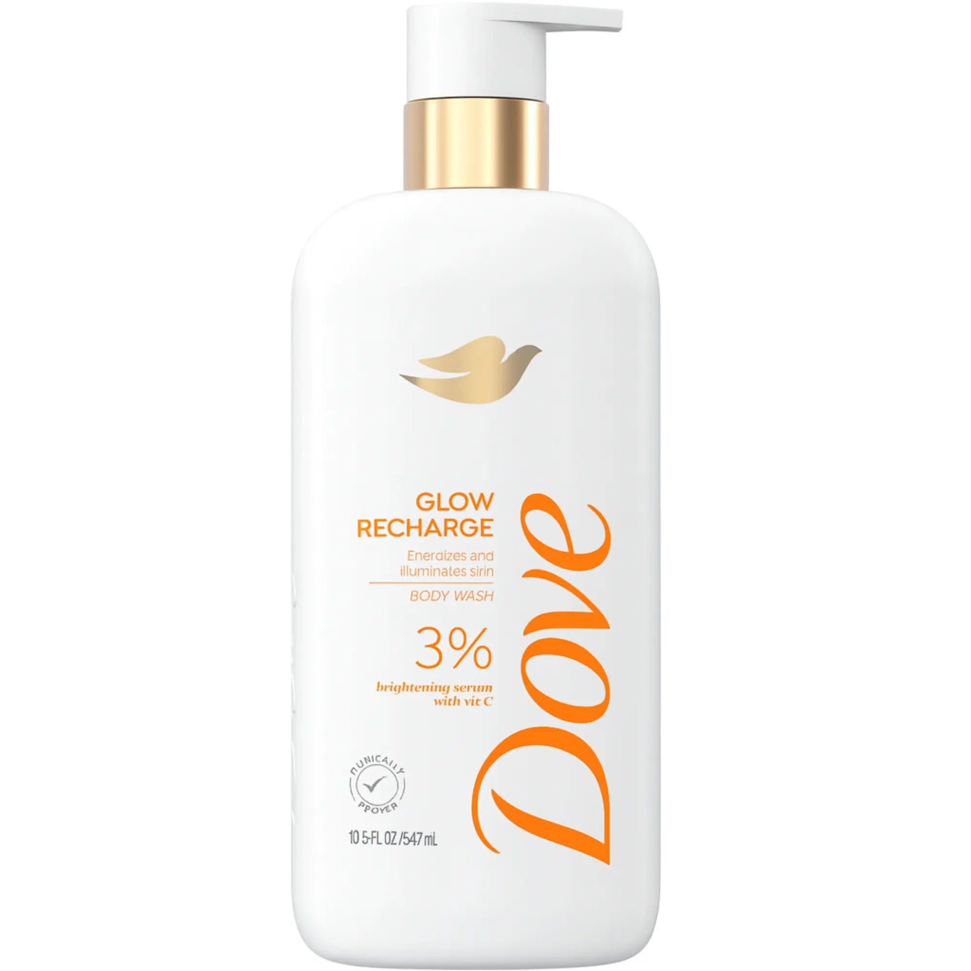 Dove Body Wash, Serum ,Glow Recharge with brightening Vitamin C Serum - 18.5 Fl Oz (547ml) - Antiaging Cosmetics