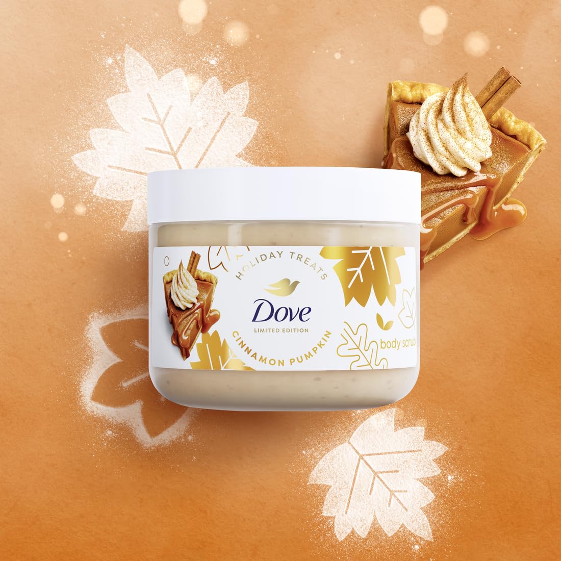 Dove Cinnamon Pumpkin Pie Body Scrub – Limited Edition Holiday Treats, 425gr - Antiaging Cosmetics