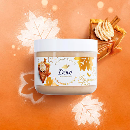Dove Cinnamon Pumpkin Pie Body Scrub – Limited Edition Holiday Treats, 425gr - Antiaging Cosmetics