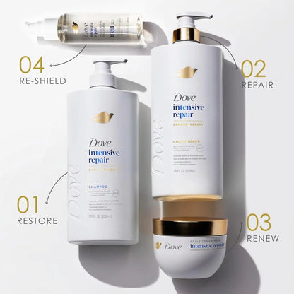 Dove Hair Serum Intensive Repair 10in1 Serum Mask for Damaged Hair 9.2 fl oz - (260gr) - Antiaging Cosmetics
