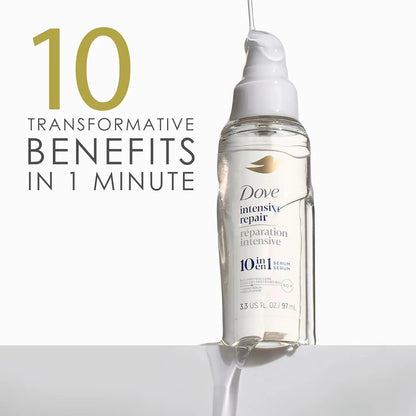 Dove Intensive Repair Serum for Damaged Hair – Bio - Protein Care Hair Repair Serum, Shine & Smoothness, 97ml - Antiaging Cosmetics