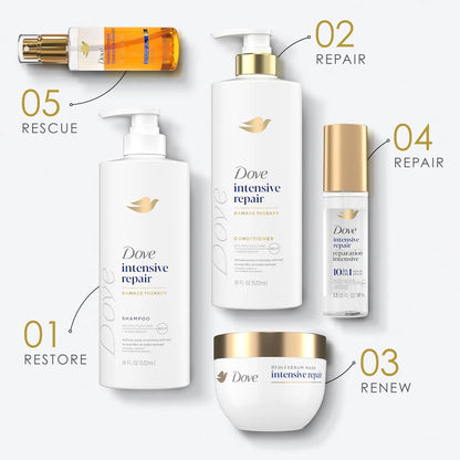 Dove Intensive Repair Serum for Damaged Hair – Bio - Protein Care Hair Repair Serum, Shine & Smoothness, 97ml - Antiaging Cosmetics