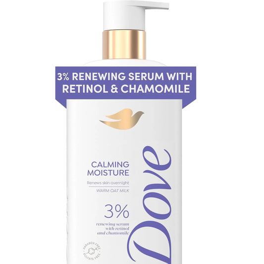 Dove Serum ,Body Wash Calming Moisture renews skin with Retinol Serum - 18.5 Fl Oz(547ml) - Antiaging Cosmetics