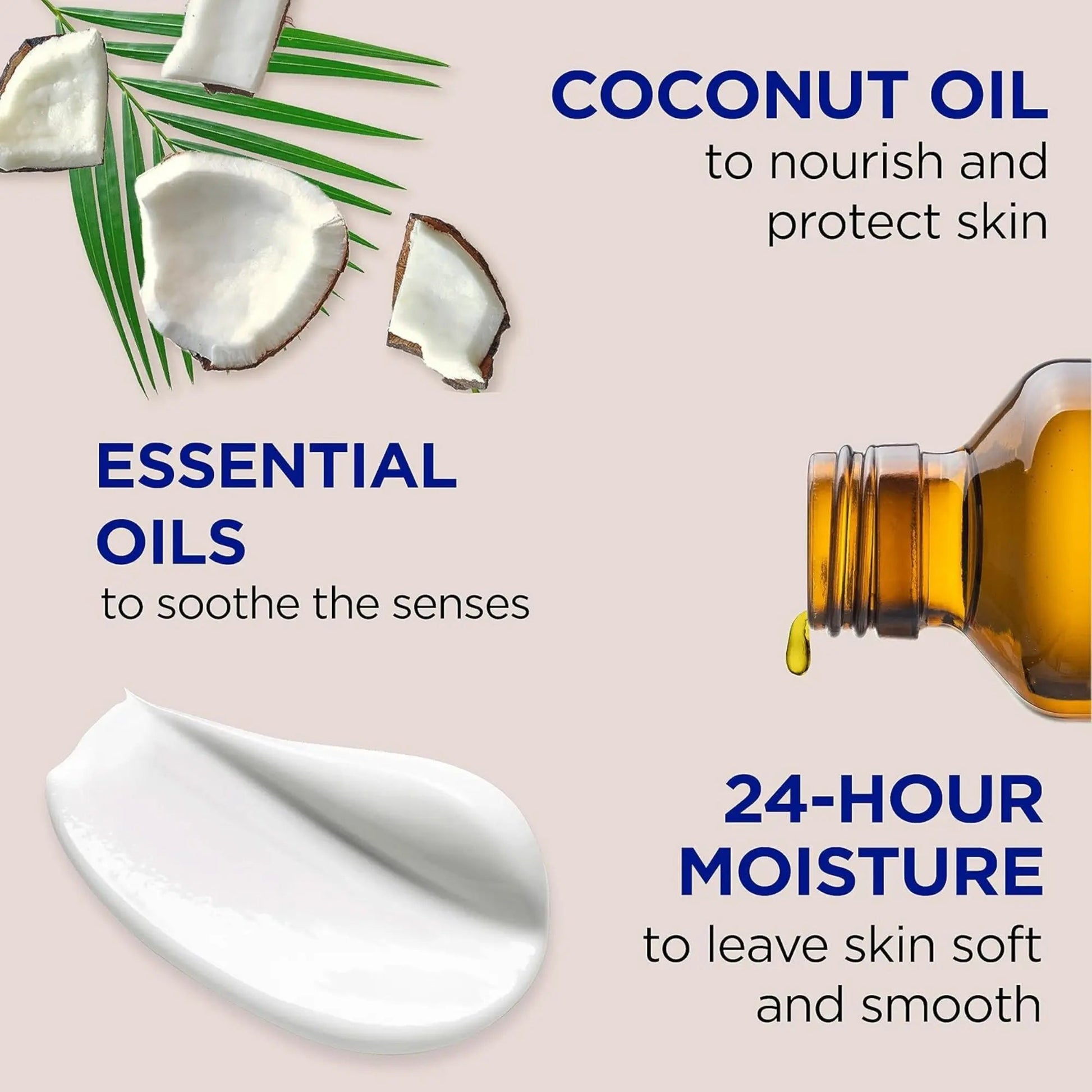 Dr Teal's, Body Lotion, 24h moisture, Coconut, Essential oils, 532ml - Antiaging Cosmetics