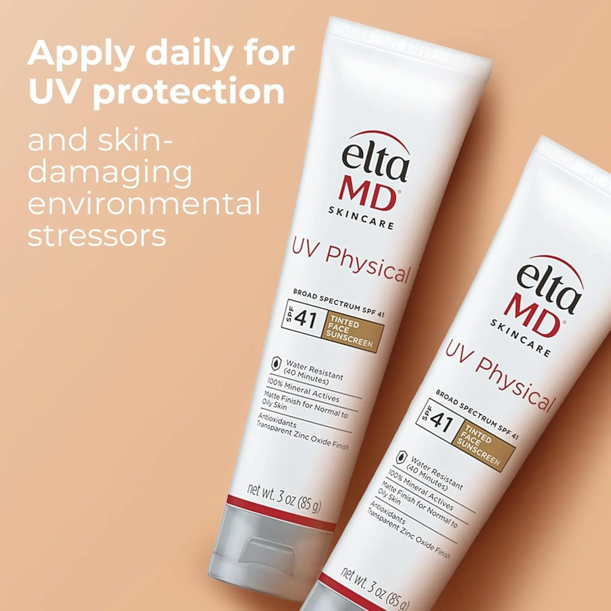 EltaMD Sunscreen UV Physical Tinted Face Sunscreen - Broad Spectrum SPF 41 - Antiaging Cosmetics
