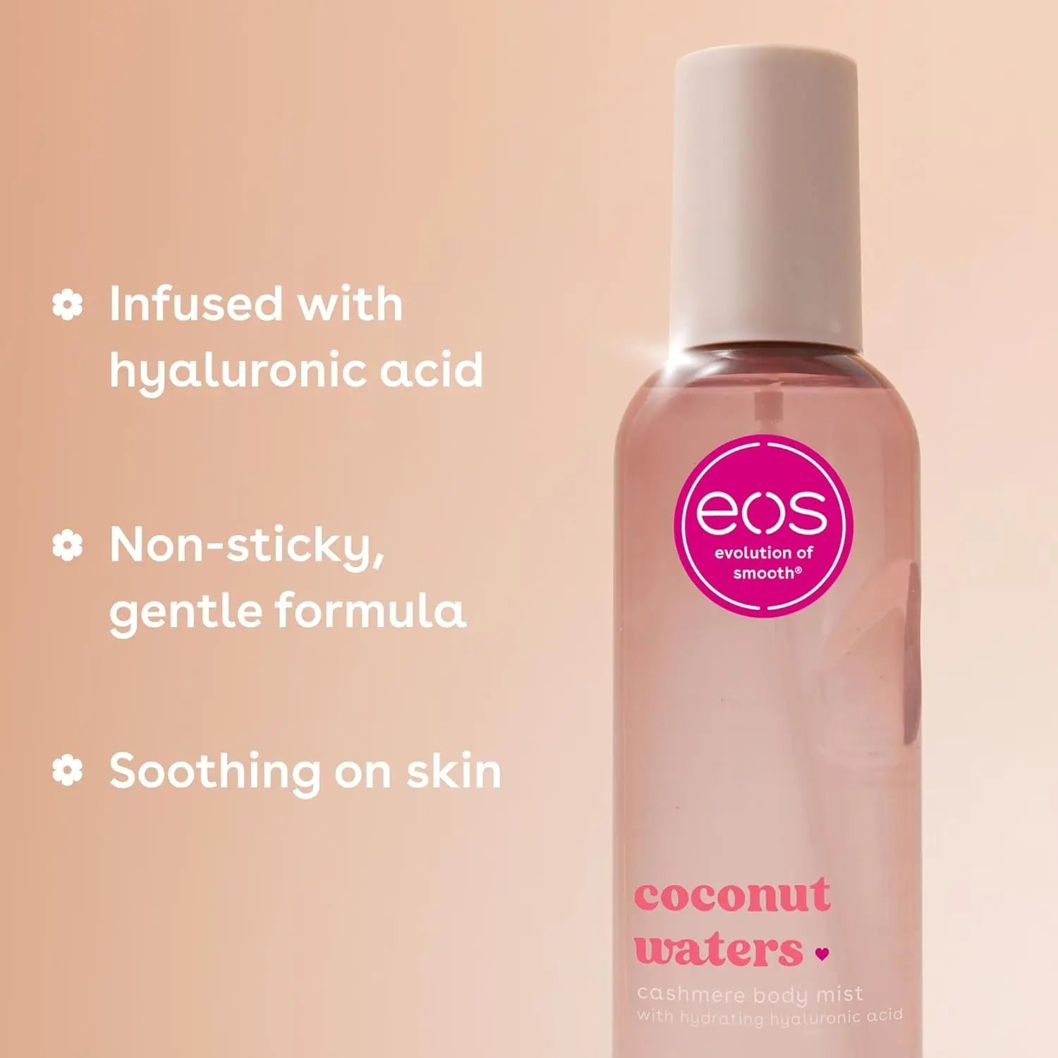 eos Cashmere Body Mist Coconut Waters Hair and Body Spray Hydrating Coconut Perfume 177ml - Antiaging Cosmetics
