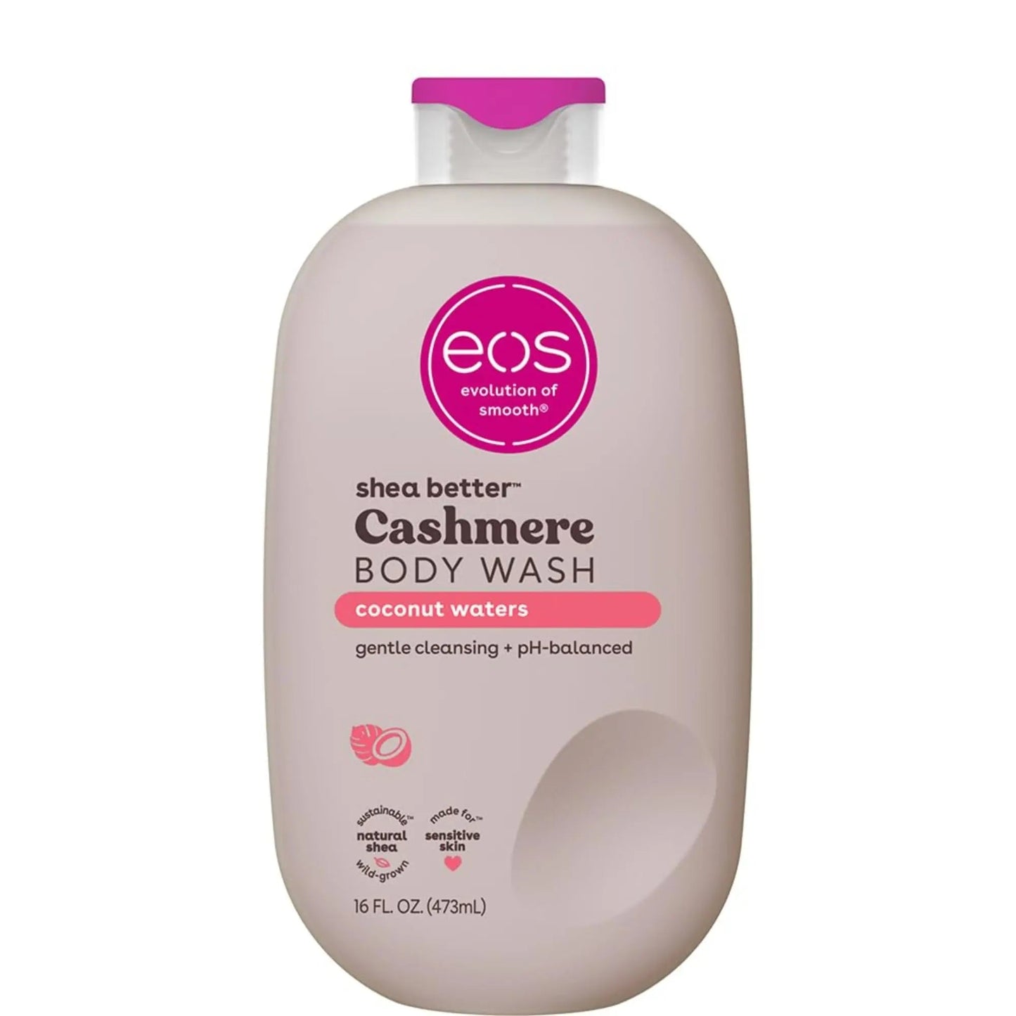 eos Cashmere Body Wash Coconut Waters Moisturizing Shea Butter Body Wash Vegan 473ml - Antiaging Cosmetics