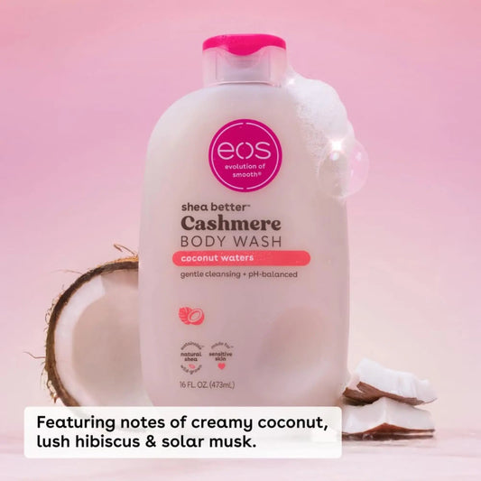 eos Cashmere Body Wash Coconut Waters Moisturizing Shea Butter Body Wash Vegan 473ml - Antiaging Cosmetics