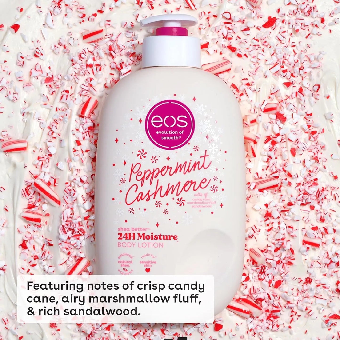 EOS Limited Edition Body Lotion Shea Better 24H Moisture Peppermint Cashmere 473ml - Antiaging Cosmetics