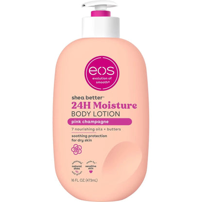 EOS - Shea Better™, 24H Moisture Body Lotion, Pink Champagne - 16 fl oz (473 ml) - Antiaging Cosmetics