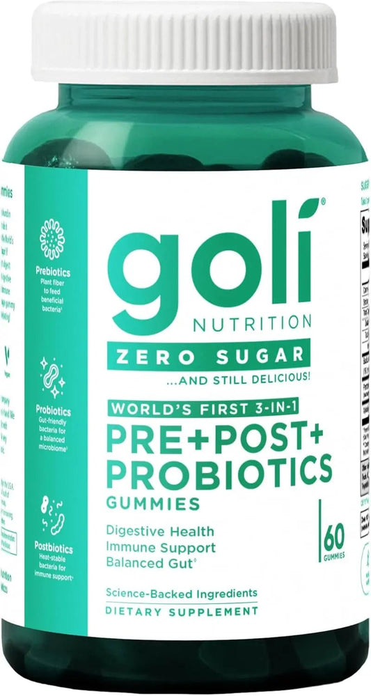 Goli 3 - in - 1 Pre Pro Postbiotic formula Pre Pro Postbiotic 60 Gummies - Antiaging Cosmetics