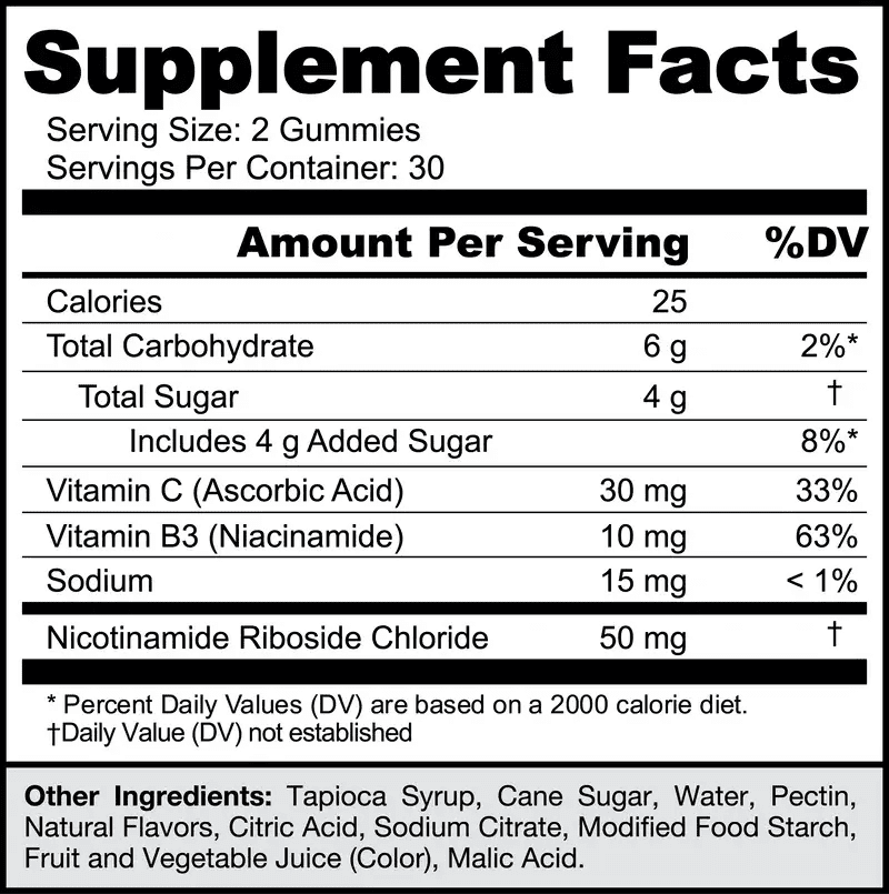 Goli Renew NAD+ Gummies (60 Count) – No sugar, Cellular Energy & Healthy Aging Support, 60 count - Antiaging Cosmetics