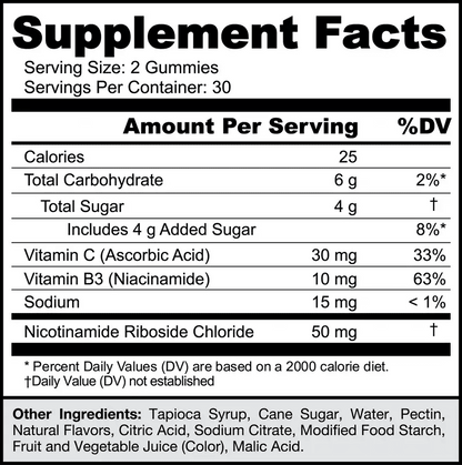 Goli Renew NAD+ Gummies (60 Count) – No sugar, Cellular Energy & Healthy Aging Support, 60 count - Antiaging Cosmetics