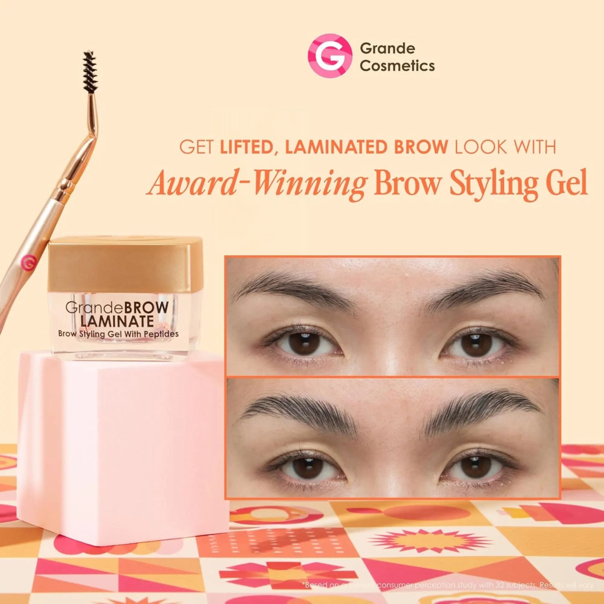 Grande Cosmetics - Brow Enhancing Serum & Brow Lamination Gel - Antiaging Cosmetics