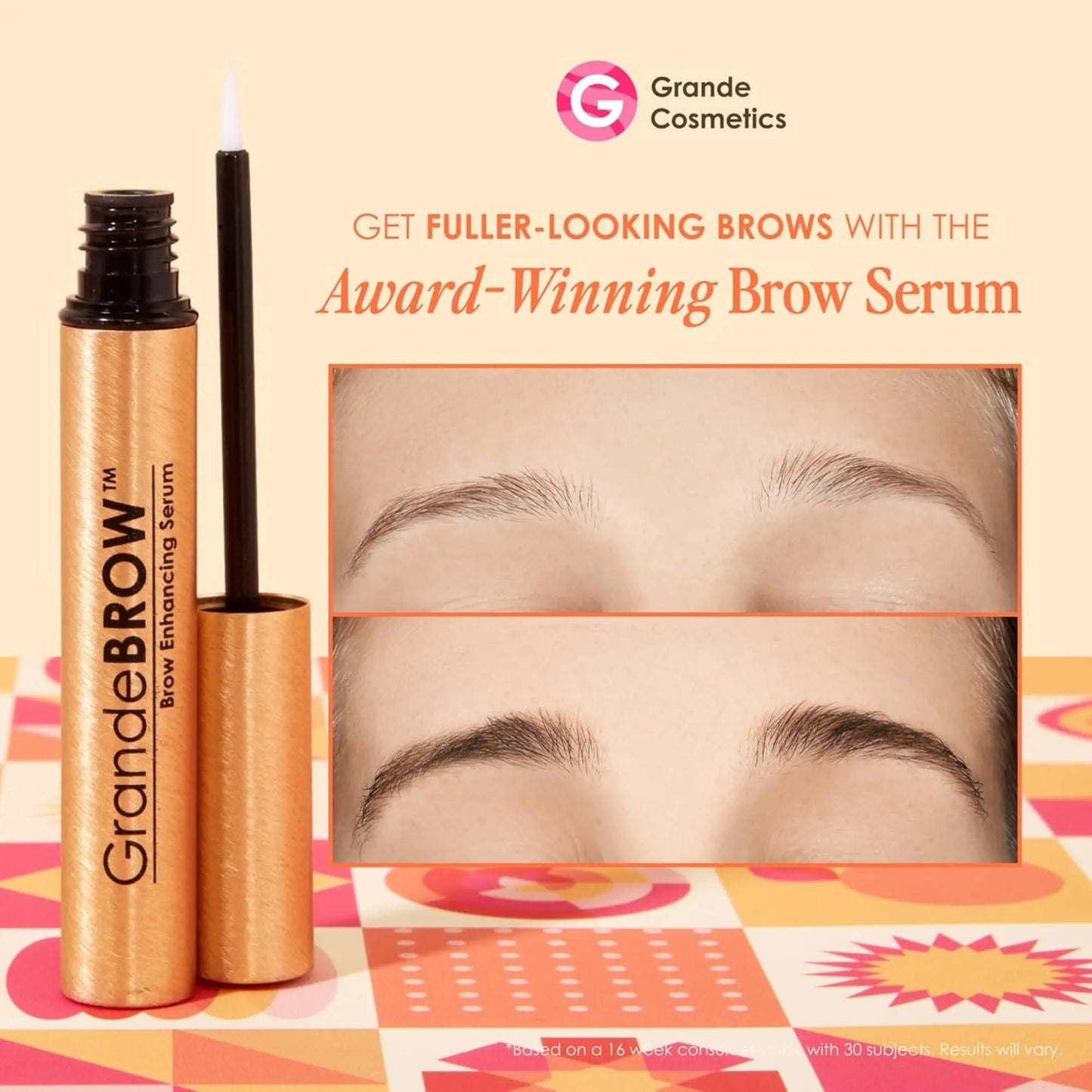 Grande Cosmetics - Brow Enhancing Serum & Brow Lamination Gel - Antiaging Cosmetics