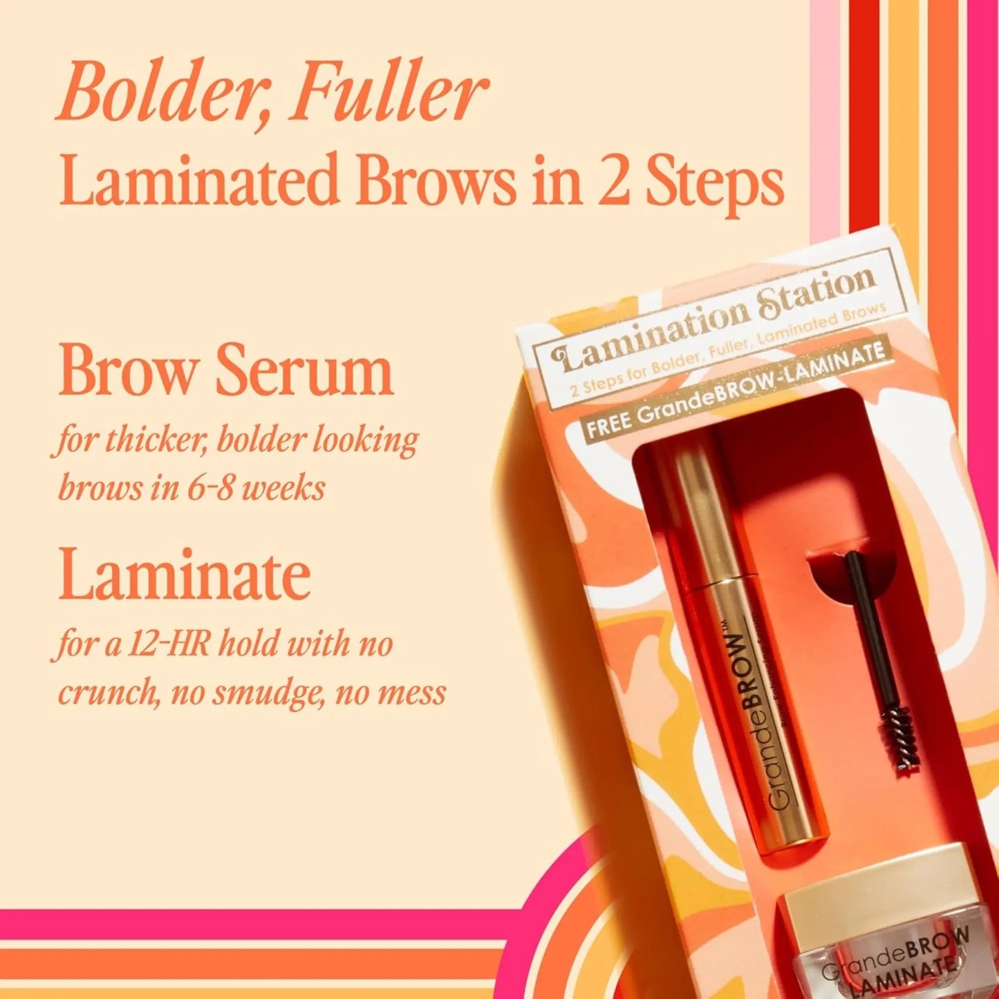 Grande Cosmetics - Brow Enhancing Serum & Brow Lamination Gel - Antiaging Cosmetics