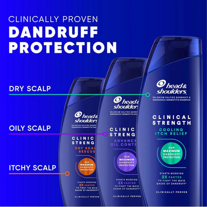 Head and Shoulders, Clinical Strength ,Advanced Oil Control, Dandruff Shampoo, 13.5 fl oz (400ml) - Antiaging Cosmetics