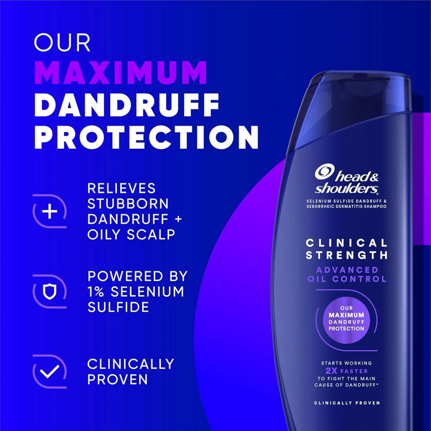 Head and Shoulders, Clinical Strength ,Advanced Oil Control, Dandruff Shampoo, 13.5 fl oz (400ml) - Antiaging Cosmetics
