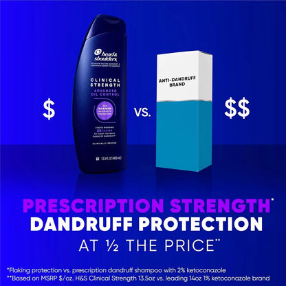 Head and Shoulders, Clinical Strength ,Advanced Oil Control, Dandruff Shampoo, 13.5 fl oz (400ml) - Antiaging Cosmetics