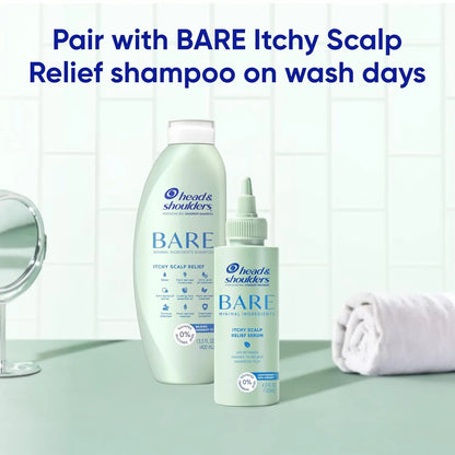 Head & Shoulders Bare Scalp Relief Serum 125ml – Anti - Dandruff Itch Relief, Zinc Pyrithione, Cooling Treatment - Antiaging Cosmetics