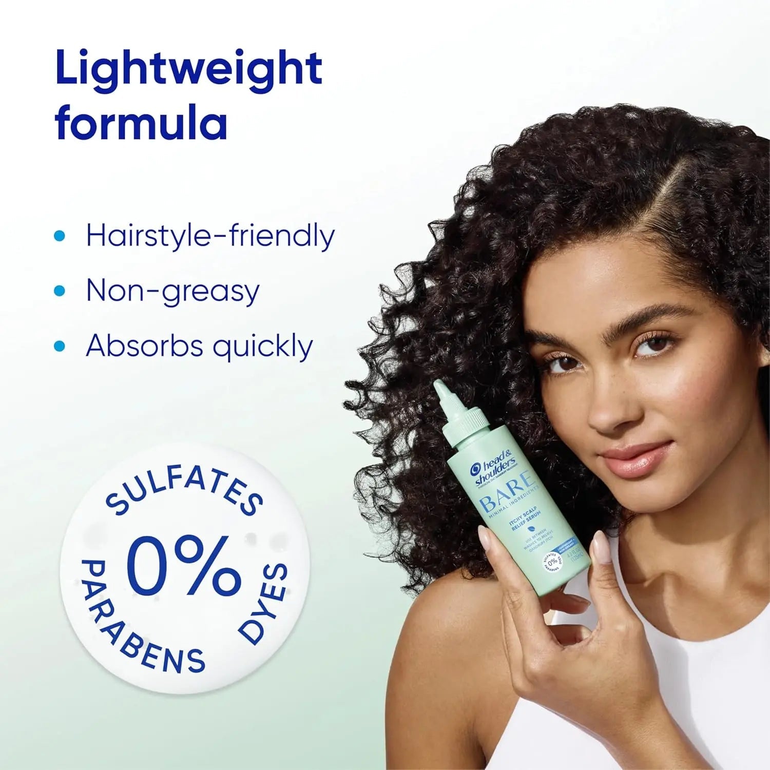 Head & Shoulders Bare Scalp Relief Serum 125ml – Anti - Dandruff Itch Relief, Zinc Pyrithione, Cooling Treatment - Antiaging Cosmetics