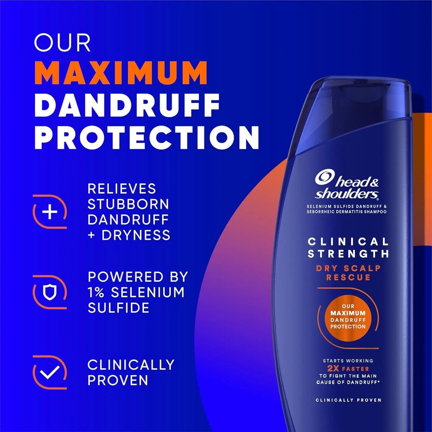 Head & Shoulders Clinical Dandruff Defense for Dry Scalp Rescue Shampoo - 400ml - Antiaging Cosmetics