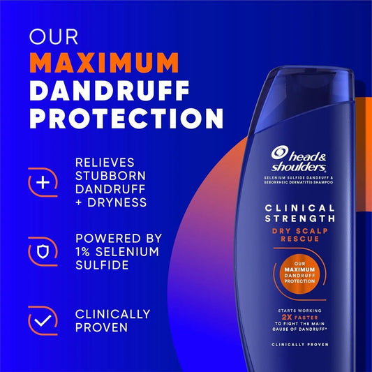Head & Shoulders Clinical Dandruff Defense for Dry Scalp Rescue Shampoo - 400ml - Antiaging Cosmetics