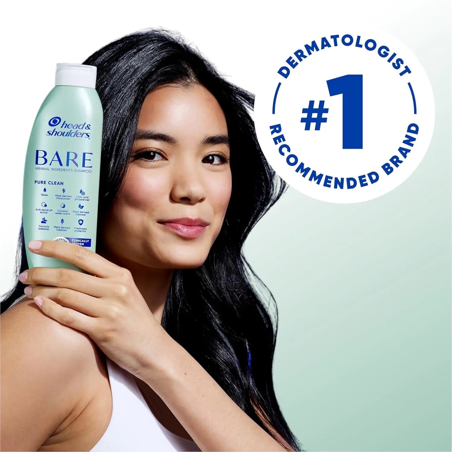 Head & Shoulders shampoo BARE Anti - Dandruff 400ml – Sulfate Free, Zinc Pyrithione, Dry Scalp Relief - Antiaging Cosmetics