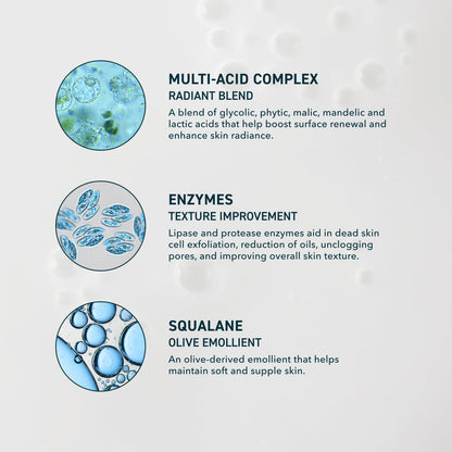 Hydrating Multi-Acid Milk Peel – Gentle Glycolic Face Exfoliator, 226ml - Antiaging Cosmetics