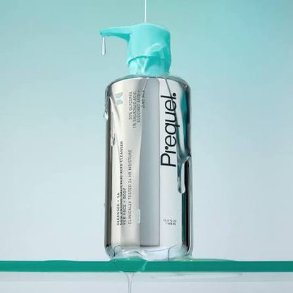Prequel cleanser with salicylic, cleaser for face and body, non drying 400ml