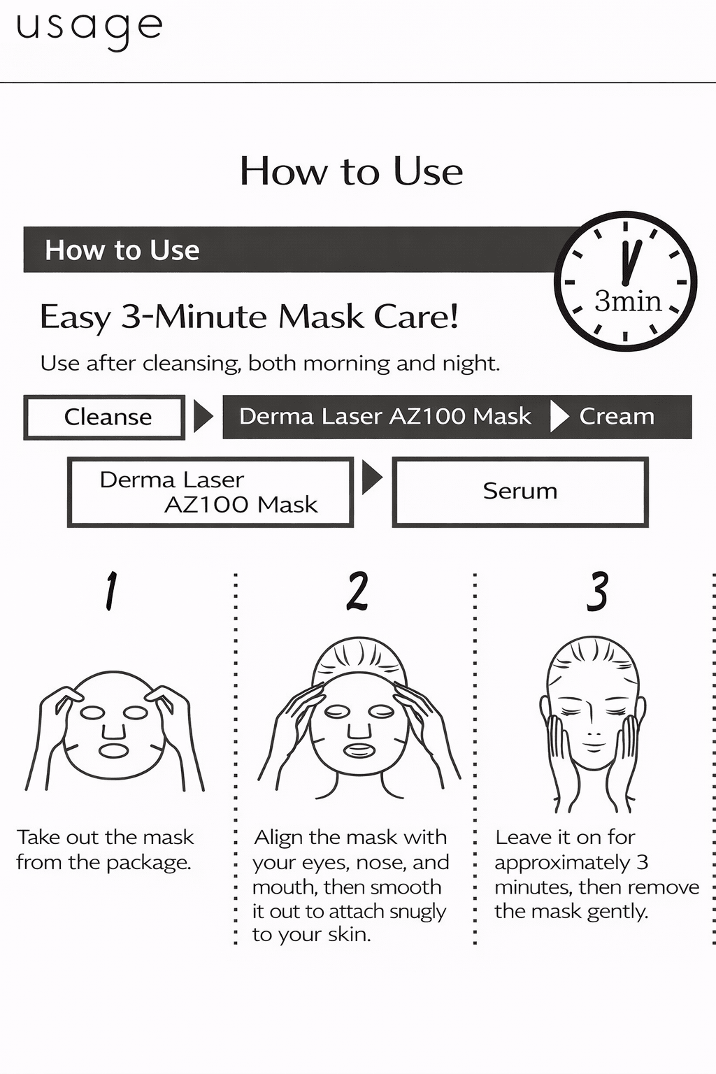 Japanese Mask sheets Quality 1st Derma Laser Super Azelaic AZ100 (1 pack with 7 mask sheets) - Antiaging Cosmetics