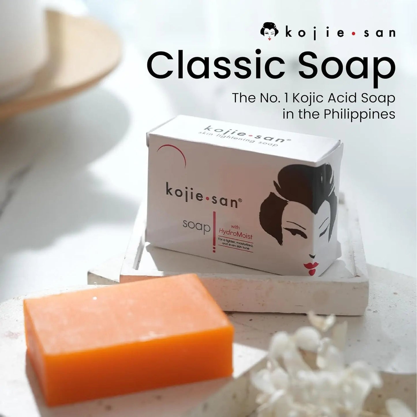Kojie San Soap Skin and Body Soap with Kojic Acid, 3x65gr bars - Antiaging Cosmetics