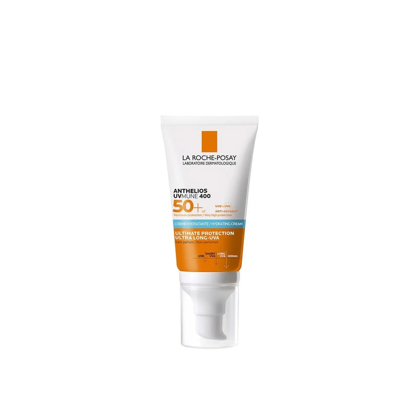 La Roche-Posay Anthelios UVMune 400 Hydrating Cream Sunscreen European version SPF50+ 50ml (1.69fl oz) - Antiaging Cosmetics