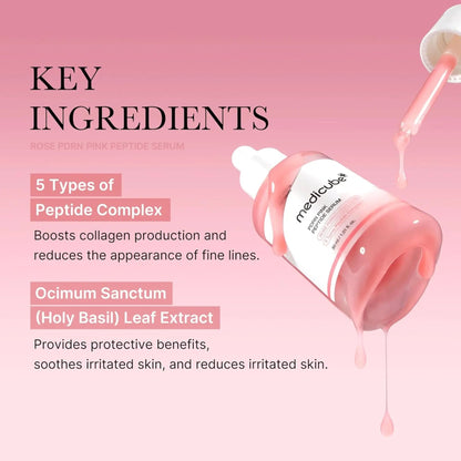 Medicube - PDRN Pink Peptide Serum - 30gr - Antiaging Cosmetics