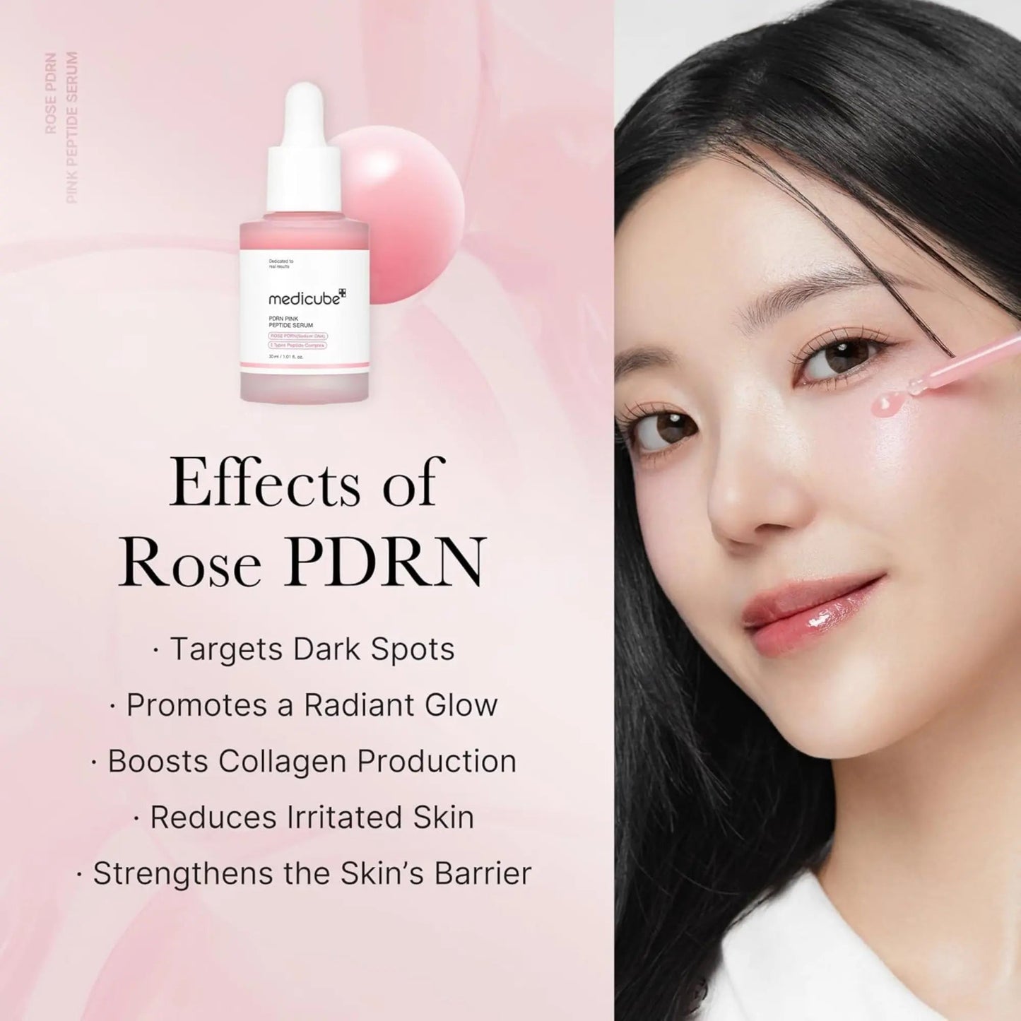 Medicube - PDRN Pink Peptide Serum - 30gr - Antiaging Cosmetics