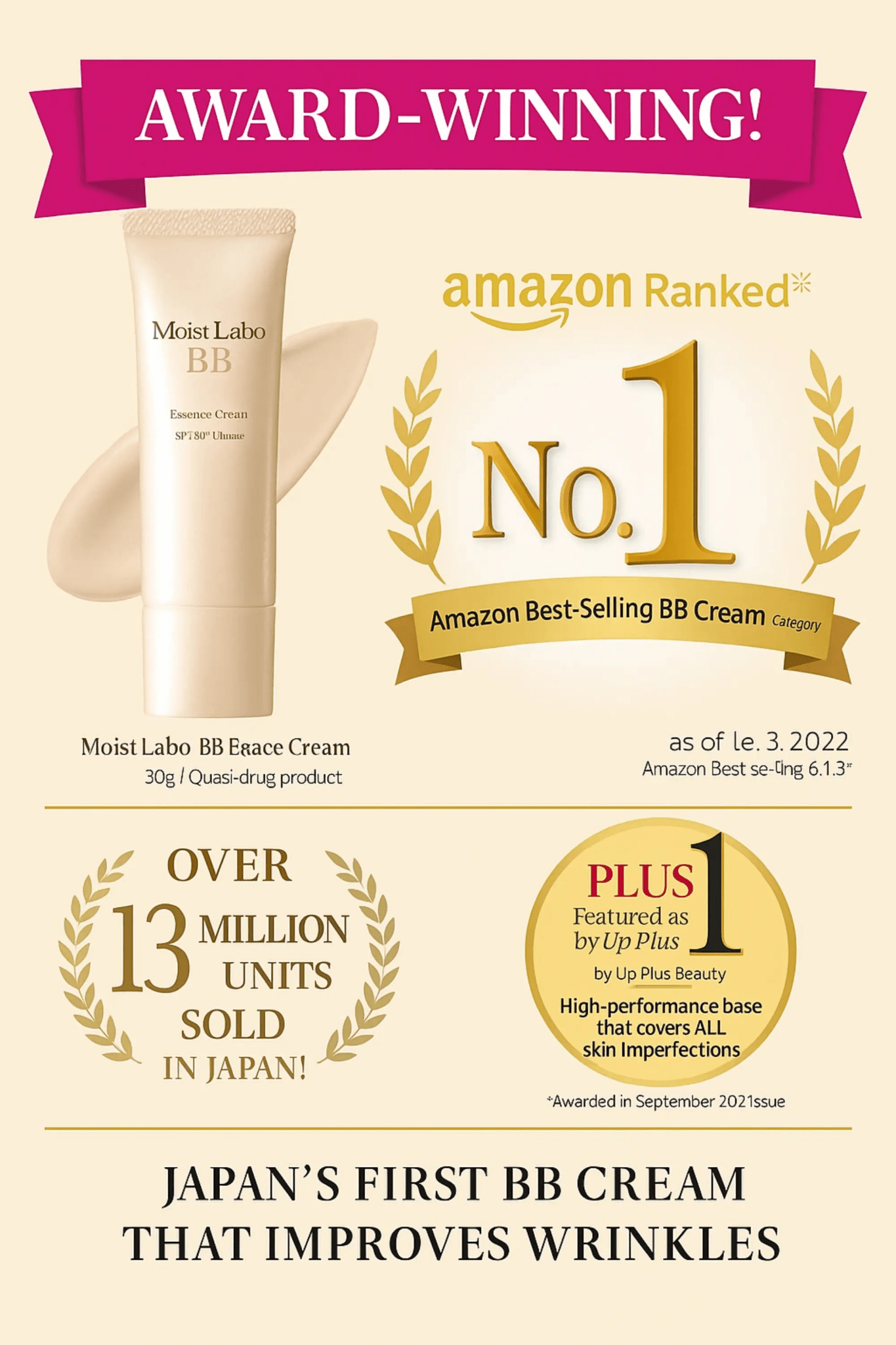 Meishoku BB SPF50 Moist Labo Whitening SPF50 - 50ml - Antiaging Cosmetics