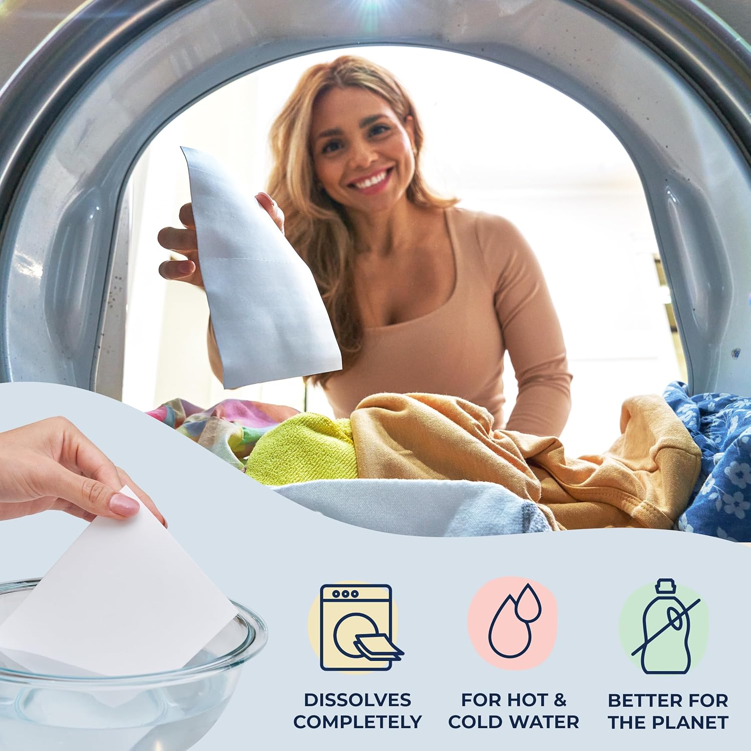 Miss Mouth’s Messy Eater Laundry Detergent Sheets 60 Loads – Hypoallergenic Fragrance - Free Laundry Sheets for Sensitive Skin, Travel Friendly, Pediatrician & Dermatologist Tested - Antiaging Cosmetics