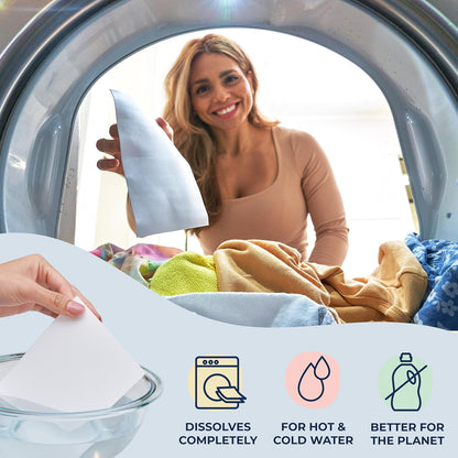 Miss Mouth’s Messy Eater Laundry Detergent Sheets 60 Loads – Hypoallergenic Fragrance - Free Laundry Sheets for Sensitive Skin, Travel Friendly, Pediatrician & Dermatologist Tested - Antiaging Cosmetics