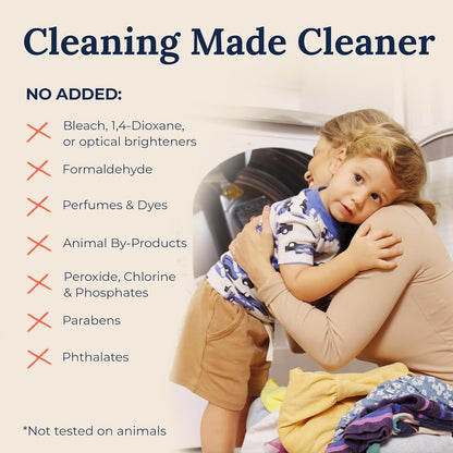 Miss Mouth’s Messy Eater Laundry Detergent Sheets 60 Loads – Hypoallergenic Fragrance - Free Laundry Sheets for Sensitive Skin, Travel Friendly, Pediatrician & Dermatologist Tested - Antiaging Cosmetics