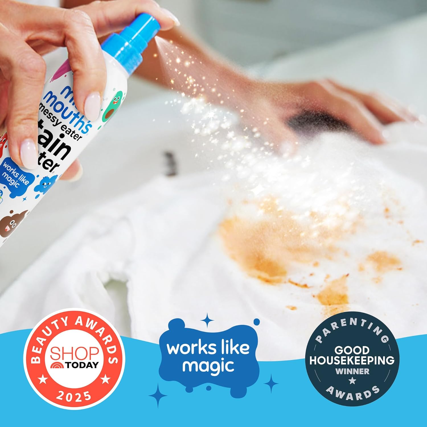 Miss Mouth's Fast Acting Stain Remover Spray - Baby Clothes & Grease Stain Removal 118ml - Antiaging Cosmetics