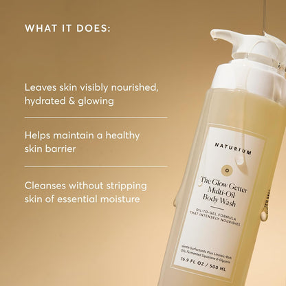 Naturium Glow Getter Multi-Oil Body Wash, Hydrating Cleanser 500ml - Antiaging Cosmetics