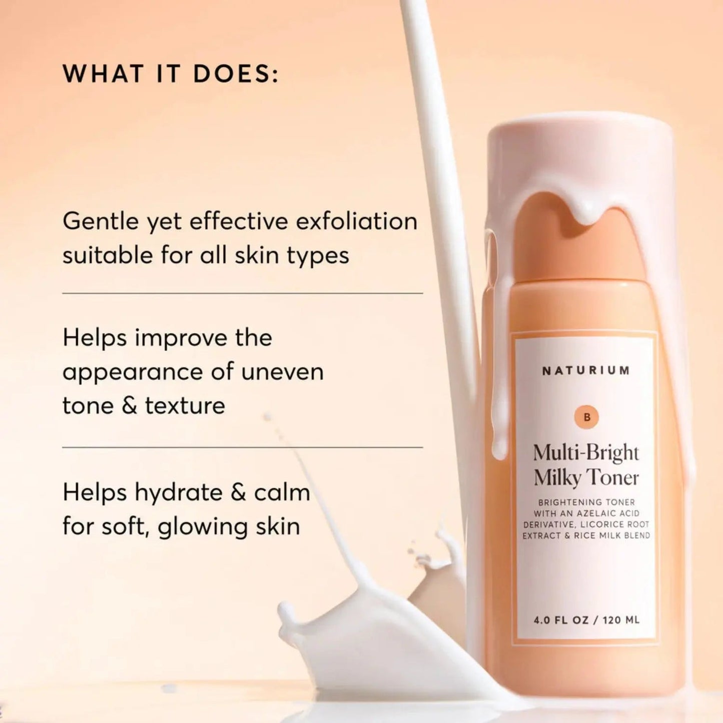 Naturium Multi - Bright Milky Toner with Azelaic and Rice - 120ml - Antiaging Cosmetics