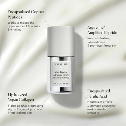 NATURIUM - Multi - Peptide Advanced Serum for Fine Lines & Wrinkles - 1oz, 30ML - Antiaging Cosmetics
