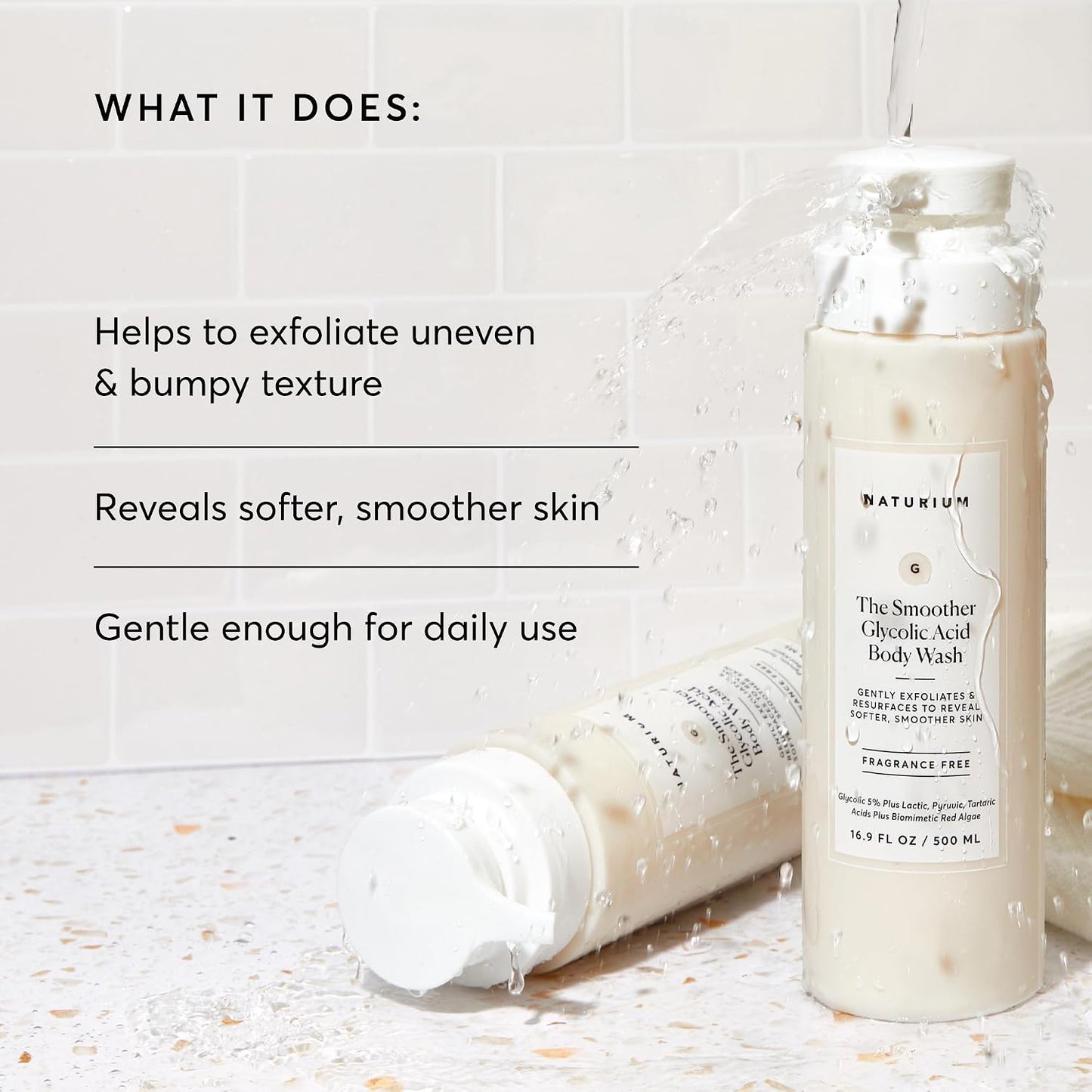 Naturium The Smoother Glycolic Acid Body Wash 500ml - Antiaging Cosmetics