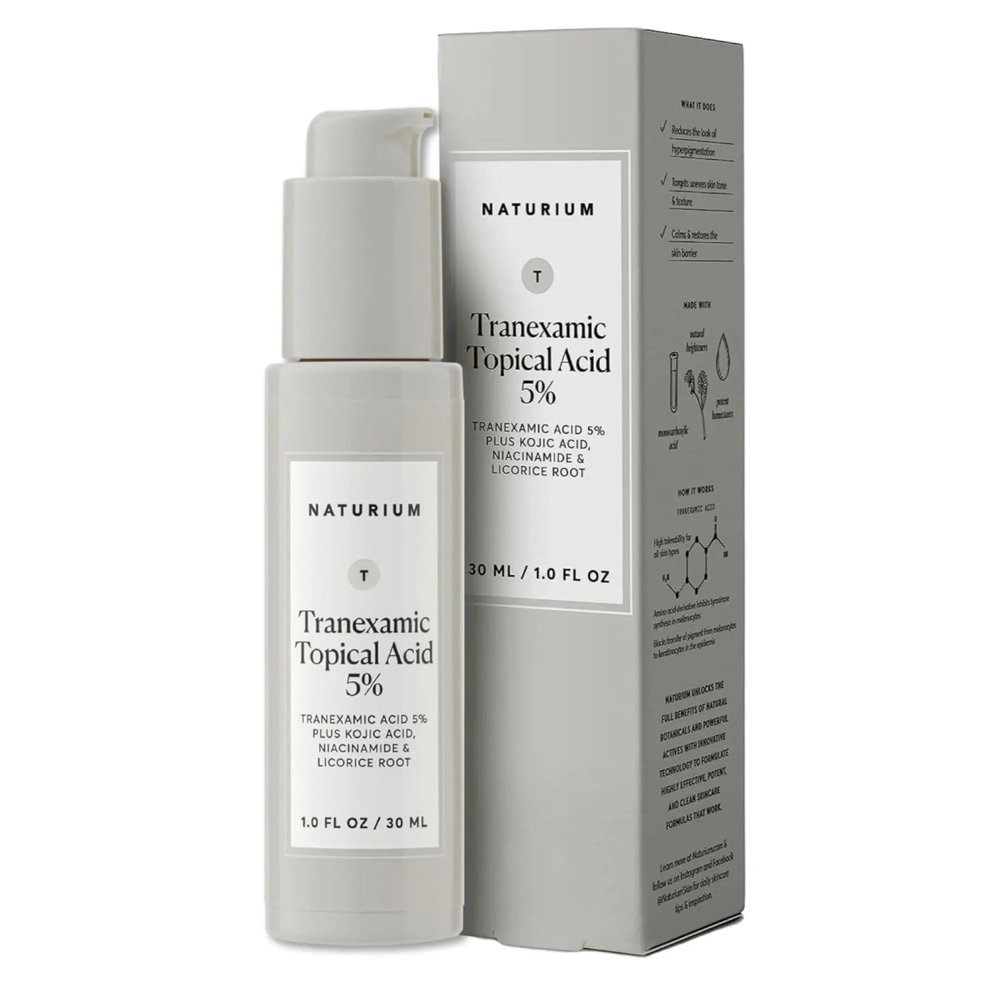 Naturium - Tranexamic Topical Acid 5%, with Kojic Acid - 1 fl oz( 30ml) - Antiaging Cosmetics